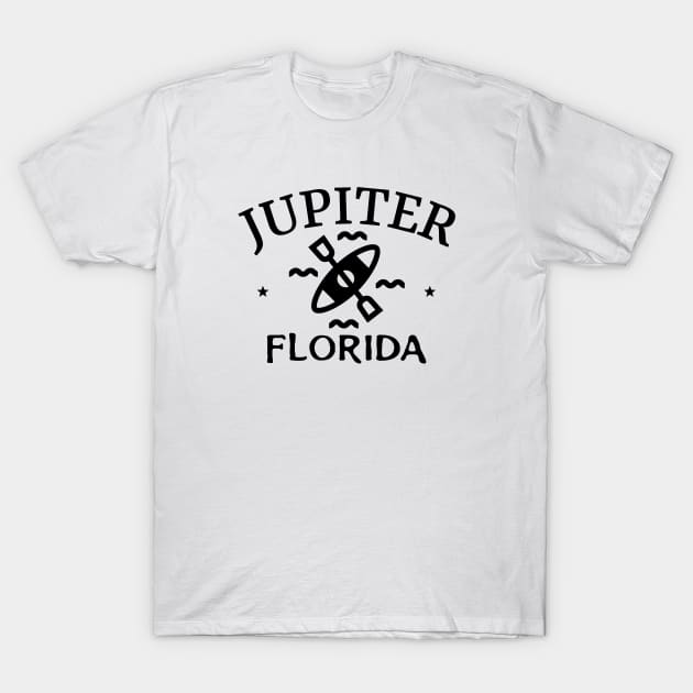 Jupiter, Florida Kayak T-Shirt by Mountain Morning Graphics